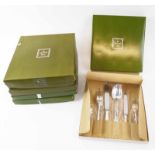 CHRISTOFLE 'PERLES' FLATWARE, six place service, as new and boxed.