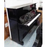 YAMAHA UPRIGHT PIANO, type U1EU, in black lacquered finish, 150cm L.
