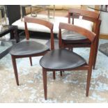 FREM ROJLE ROUNDETTE CHAIRS, by Hans Olsen, a set of four, 1950's Danish, 50cm W.