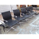 ALUMINIUM GROUP INSPIRED CHAIRS, after Charles & Ray Eames, set of 6, 95cm H.