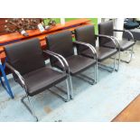 VITRA VISASOFT CHAIRS, by Antonio Citterio, set of four, 85cm H.