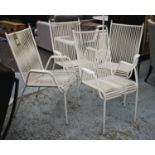 MOBLER TERRACE CHAIRS, a set of four, vintage design, 96cm H.