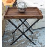 TRAY TABLE WITH FENG SHUI MIRROR BALL, in the resort style, table 76cm H.