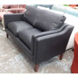 BORGE MORGENSEN STYLE SOFA, black finish, 153cm x 80cm x 75cm.