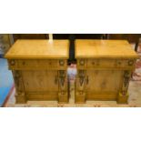 BEDSIDE CABINETS, a pair, Empire style,
