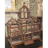 DECORATIVE BIRDCAGE, with domed top, 70cm x 93cm H x 31cm.