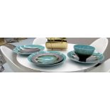 HABITAT CERAMIC OMA COLLECTION, including three chargers, a serving platter and a bowl,