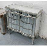 MIRRORED CHEST, French inspired design, six drawers, 82cm x 35cm x 83cm.