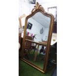 LOUIS XV STYLE MIRROR, bevelled, in a gilded frame, 183cm x 100cm.