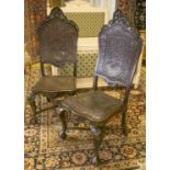 SIDE CHAIRS, a pair, late 19th century,