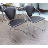DINING CHAIRS, a set of six, contemporary Italian inspired design, 78cm H.