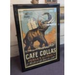 COMPAGNIE DES ANTILLES TOURS - Café Coullas Perles Indes, 1927, vintage poster,
