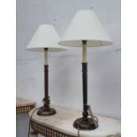 TABLE LAMPS, a pair, 63cm H.