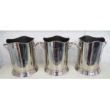 CHAMPAGNE BUCKETS, three, with Louis Roederer mark, 24cm H.
