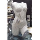 TORSO OF VENUS, contemporary mirrored finish, 70cm H.