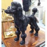 TH POODLE, contemporary decorative mirrored finish, 48cm H.