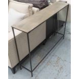 CONSOLE TABLE, Bauhaus inspired design, bronzed, 119cm L x 26cm W x 80cm H.