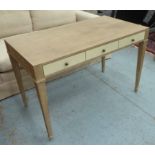 WRITING TABLE, contemporary, with vellum detail, 119cm L x 65cm D x 78cm H.