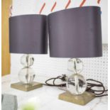 PORTA ROMANA METROPOLIS TABLE LAMPS, a pair, 40cm H.