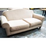 LINLEY CHESTERFIELD SOFA, by David Linley, on walnut supports, 231cm L.