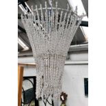 CONTEMPORARY CHANDELIER, of conical form, approx 115cm H (with faults).