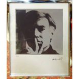 ANDY WARHOL 'Self portrait', lithograph,