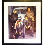 THE WHO from 1966 with camper van, poster from the Italian magazine 'Ciao', 50cm x 58cm,