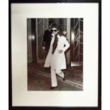 TERRY FINCHER AND TED WEST 'Twiggy and Jackie Onassis', a pair of black and white photoprints,
