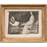 PABLO PICASSO Collotype 'Reclining Nudes', dated in plate, Editions Cashiers D'Art 1944,