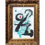 JOAN MIRO 'Abstract', 1963, lithograph, 40cm x 25cm, framed and glazed.