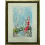 MARC CHAGALL 'Maternity in Paris', 1962, off set lithograph, printed by Maeght, 35cm x 23cm,
