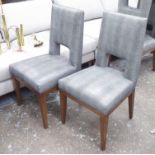 THE SOFA & CHAIR COMPANY HUGO DINING CHAIRS, a set of eight, in faux snake skin finish,