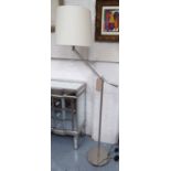 FLOOR READING LAMP, with adjustable white shade, 156cm H.