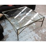 LOW TABLE, French 1950's inspired style, gilt frame, 100cm x 100cm x 43cm.