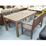 ORANGERY DINING SET, contemporary weathered teak, including table,