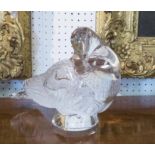 LALIQUE DOVE, signed 'Lalique France', 25cm L x 15cm H max.