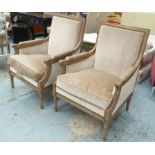 SALDA ARREDAMENTI ARMCHAIRS, a pair, 97cm H.