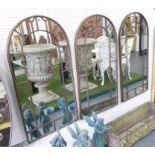 ORANGERY WALL MIRRORS, a set of three, 1920s style, 106cm H.