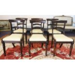 DINING CHAIRS, a set of six, William IV mahogany, circa 1830, having finely carved back splats,