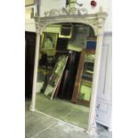 MIRROR, late Victorian painted of large proportions with anthemion, scroll,
