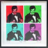 DOLLAR$andART 'Roger Moore', from the Di$ruptive$ Collection, German etching, AP signed,