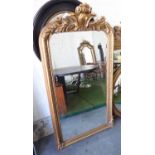 OVERMANTEL MIRROR, English style, in contemporary gilt finish,