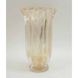 MURANO GOLD SPECKLED VASE, signed to base 'Archimede Seguso, 29.5cm H.