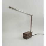 DAVID LINLEY DESK LAMP, adjustable action, 38cm H overall.