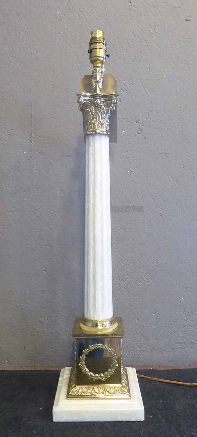HECTOR FINCH TABLE LAMP, Corinthian column design, 68cm H.
