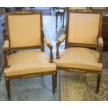 FAUTEUILS, a pair,