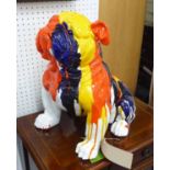 PAINT SPLATTER BULL DOG, contemporary stylised design, 46cm H.