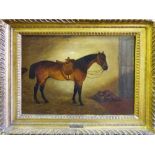 JOHN DUVALL (British 1816-1892) 'Lucifer', oil on canvas, 35cm x 45.5cm, framed.