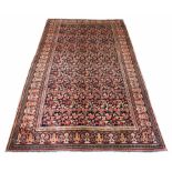 FINE ANTIQUE MALAYER RUG, 222cm x 135cm,