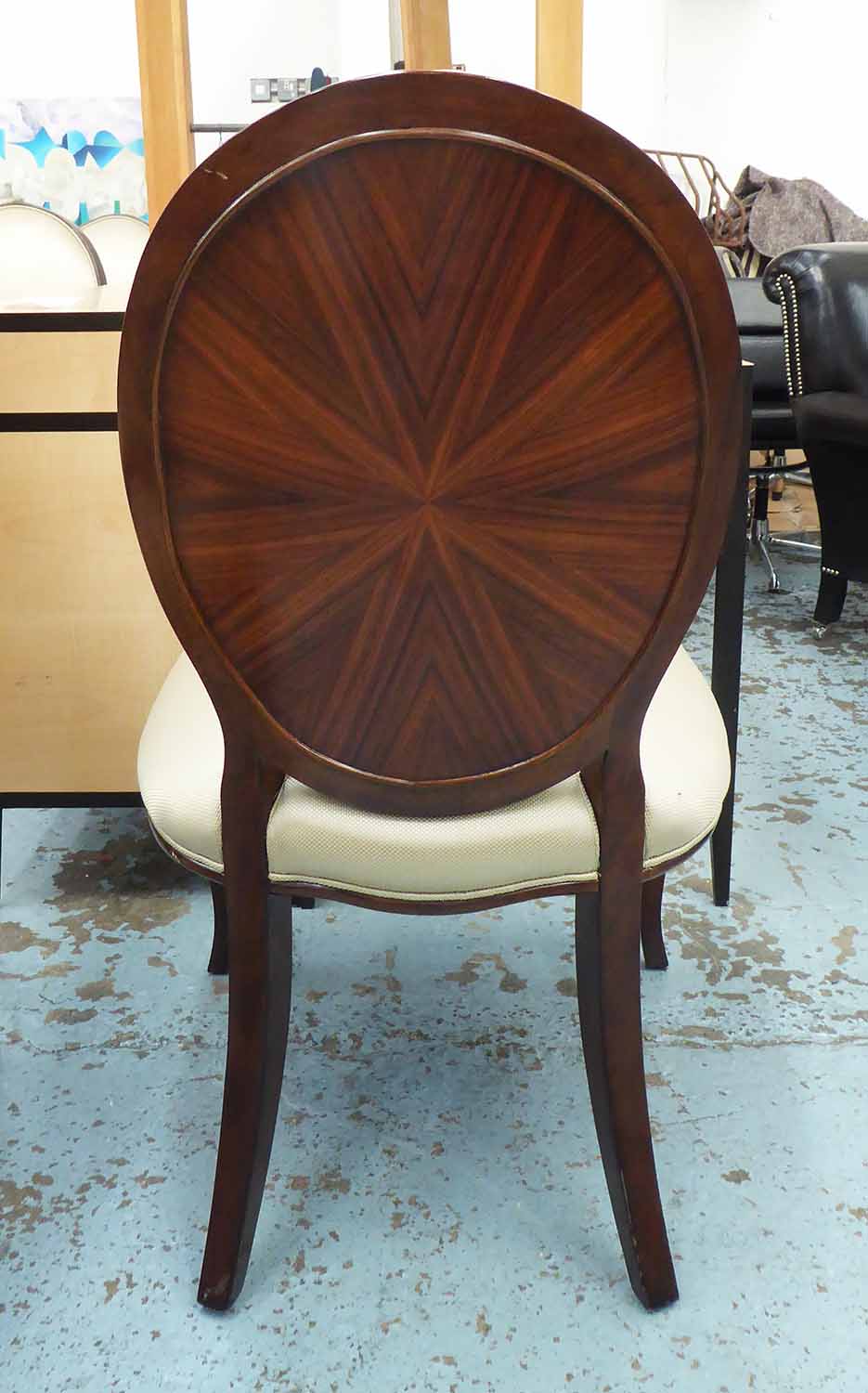 DINING CHAIRS, a set of eight, Art Deco style, (to match the previous lot) 101cm H. - Image 2 of 2